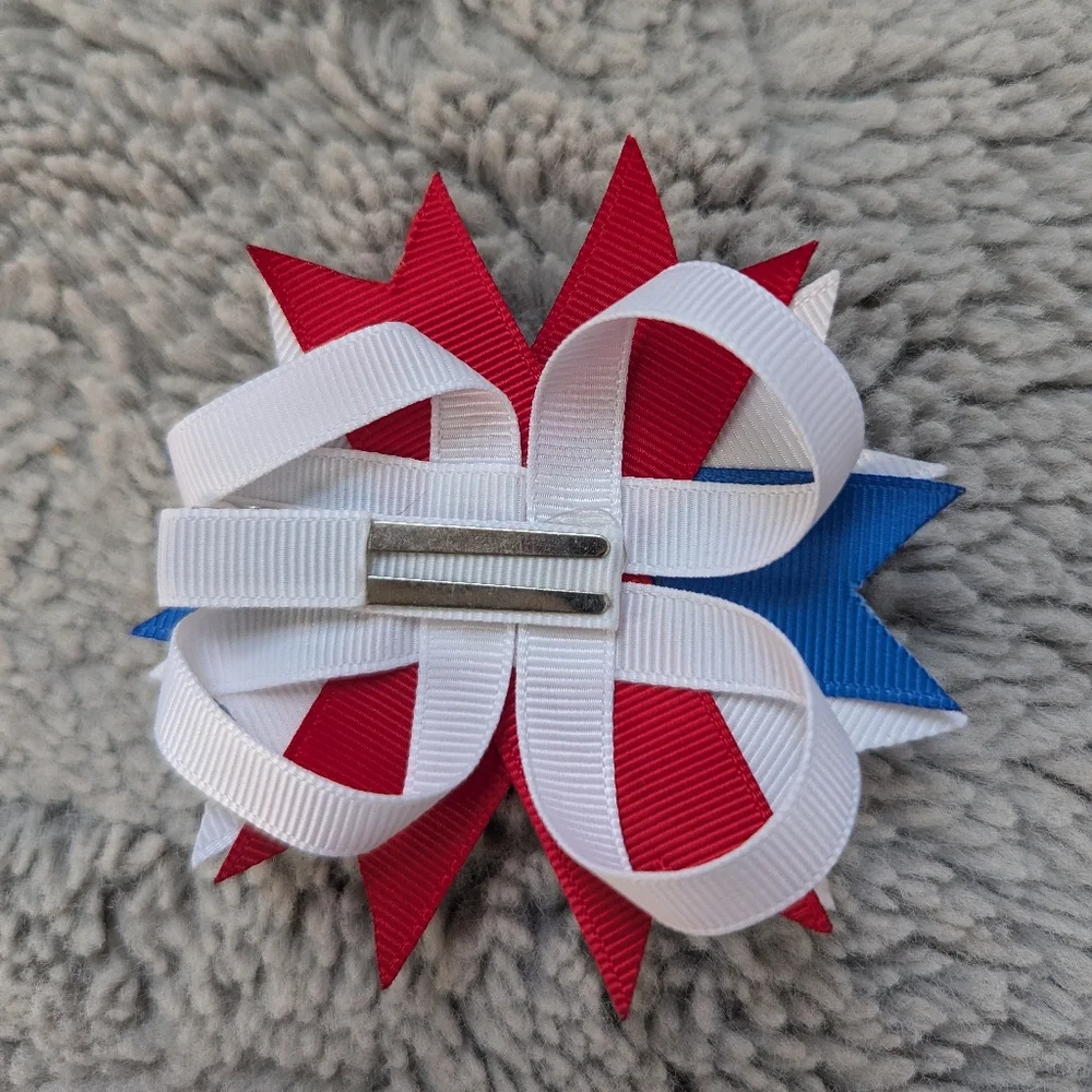 My First Fourth of July Boutique Hair Bow Clip